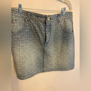 Authentic Balmain Denim Mini Skirt